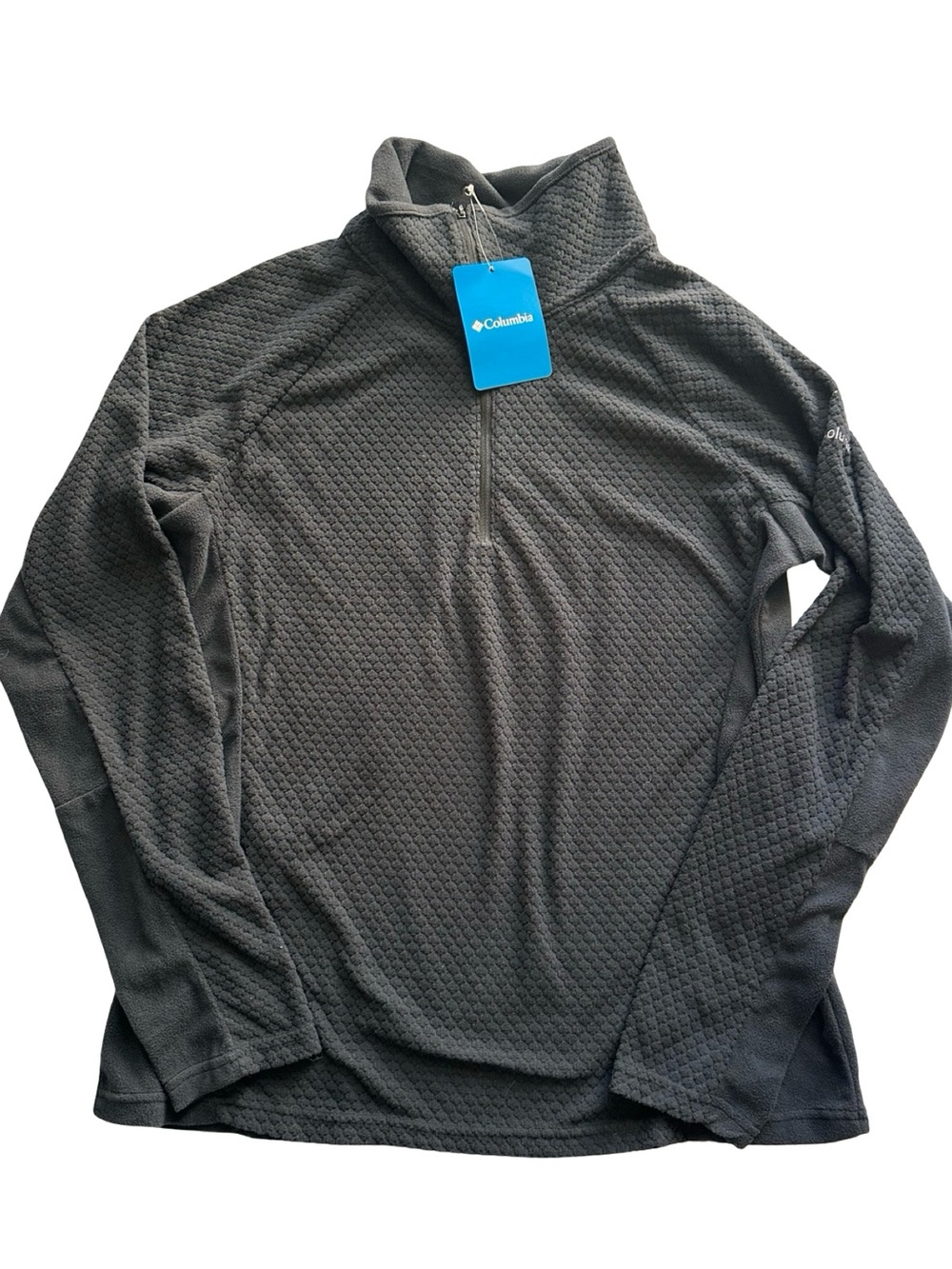 NWT Columbia Womens Dark Charcoal fleece  Quarter-Zip Pullover(has flaw)